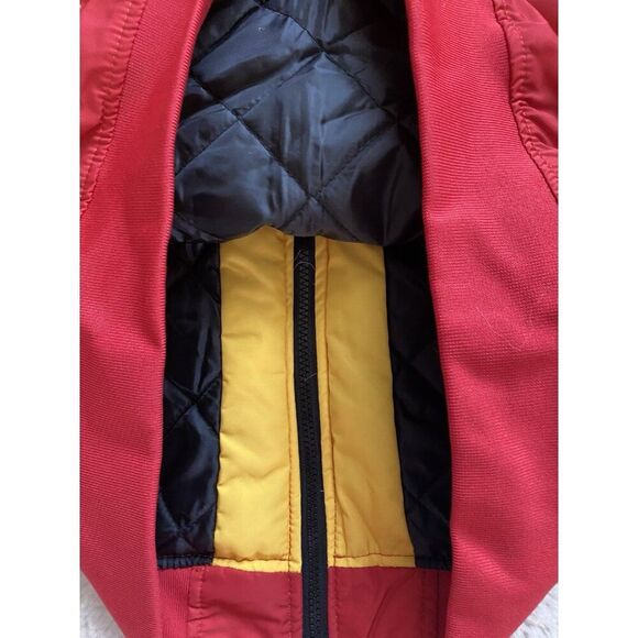 Reason X Chucky Good Guys Varsity Bomber Racing Red Jacket Men’s Sz L NEW - Picture 15 of 15